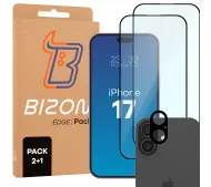 Bizon 2x Szkło + szybka na aparat Edge 2 Pack do iPhone 17