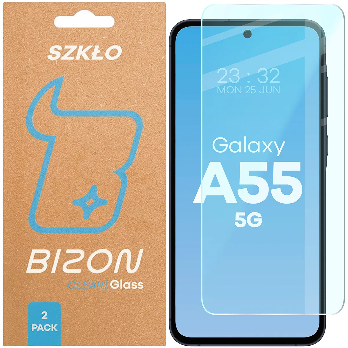 Szkło hartowane Bizon Clear Duo do Samsung Galaxy A55 5G
