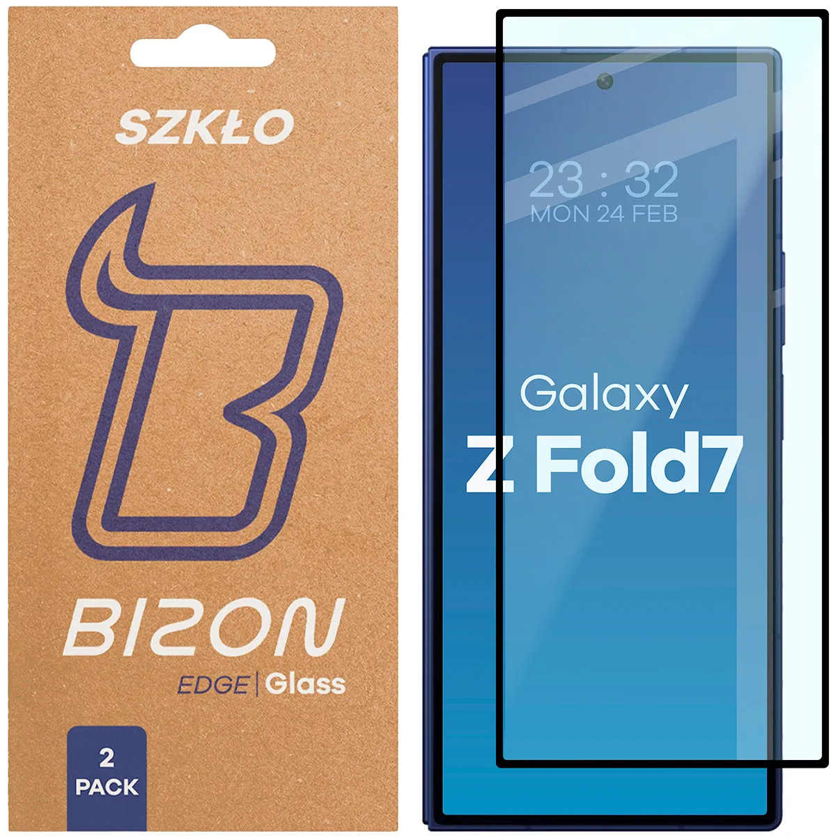 Szkło hartowane Bizon Edge Duo do Samsung Galaxy Z Fold7