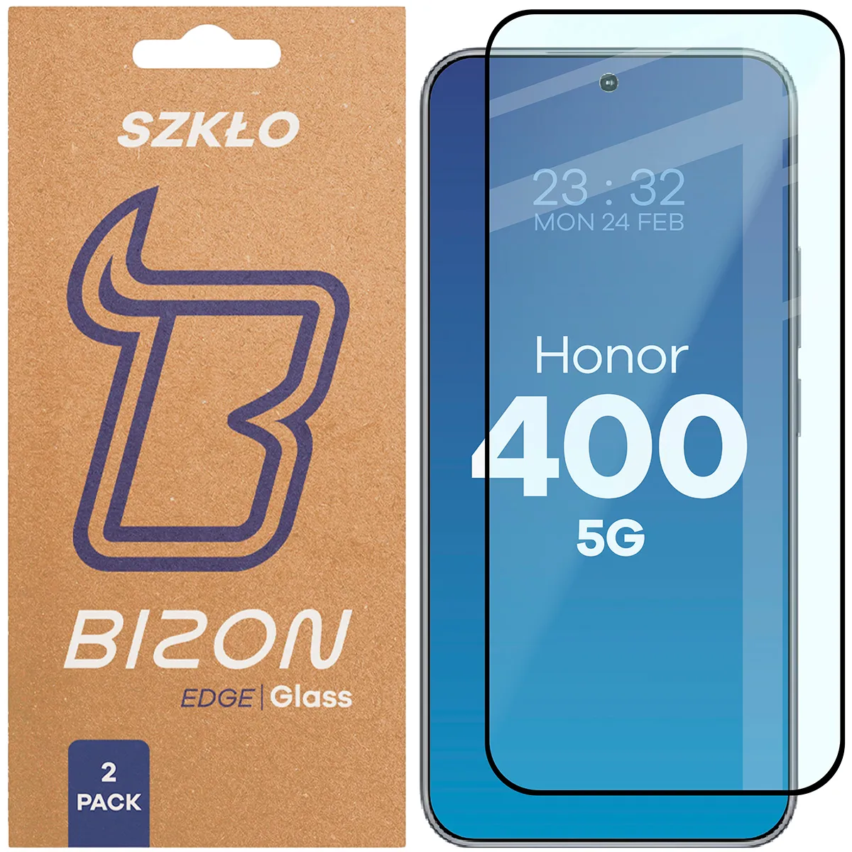 Szkło hartowane Bizon Edge Duo do Honor 400 5G