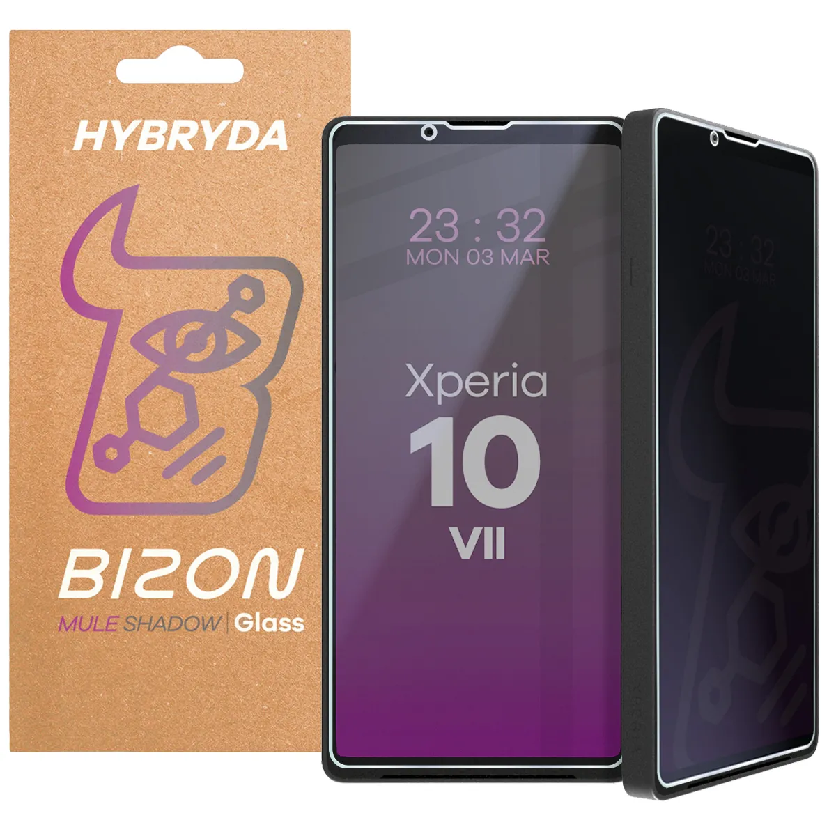 Szkło hybrydowe Bizon Prywatyzujące Mule Shadow do Sony Xperia 10 VII