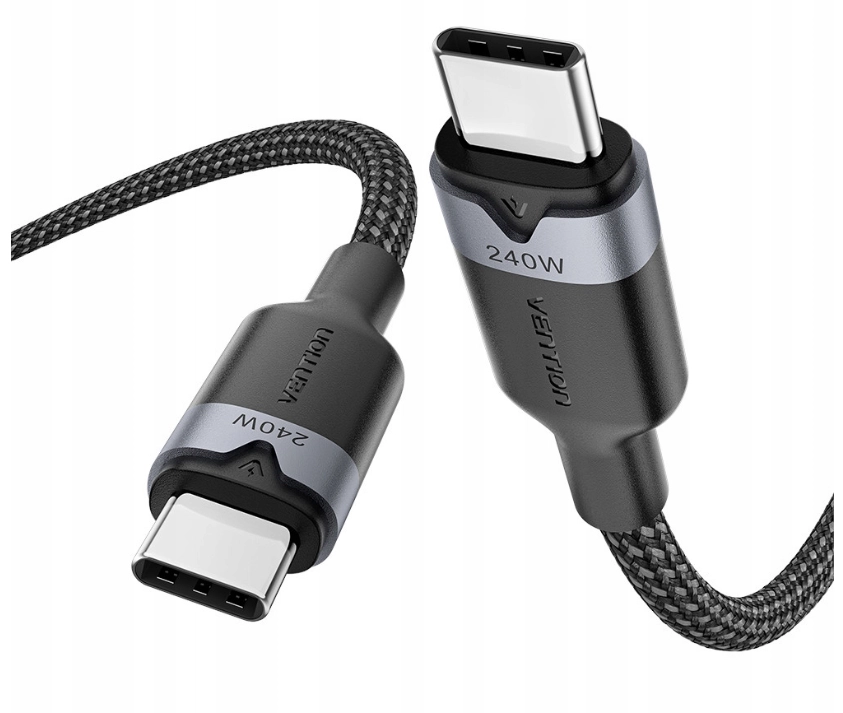 Kabel Vention USB-C do USB-C 2.0 5A 240W 1m Czarny