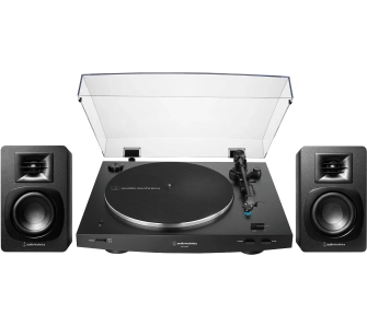 Gramofon Audio-Technica AT-LP3XBT Automatyczny Napęd paskowy Przedwzmacniacz Bluetooth Czarny + Kolumny AT-SP3X