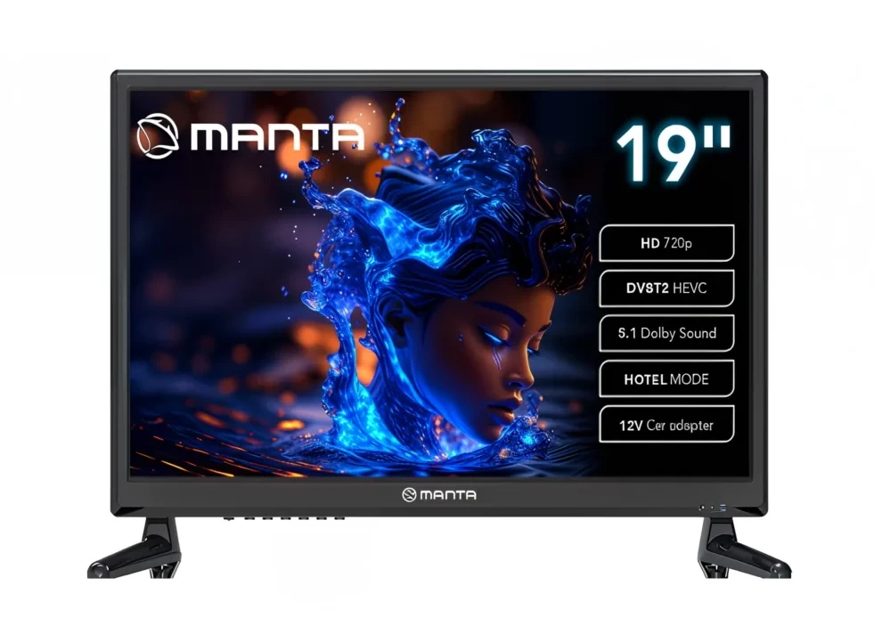 Manta MATV001LHN19 19" LED HD Ready 60Hz Zasilanie 12V DVB-T2 miniaturka