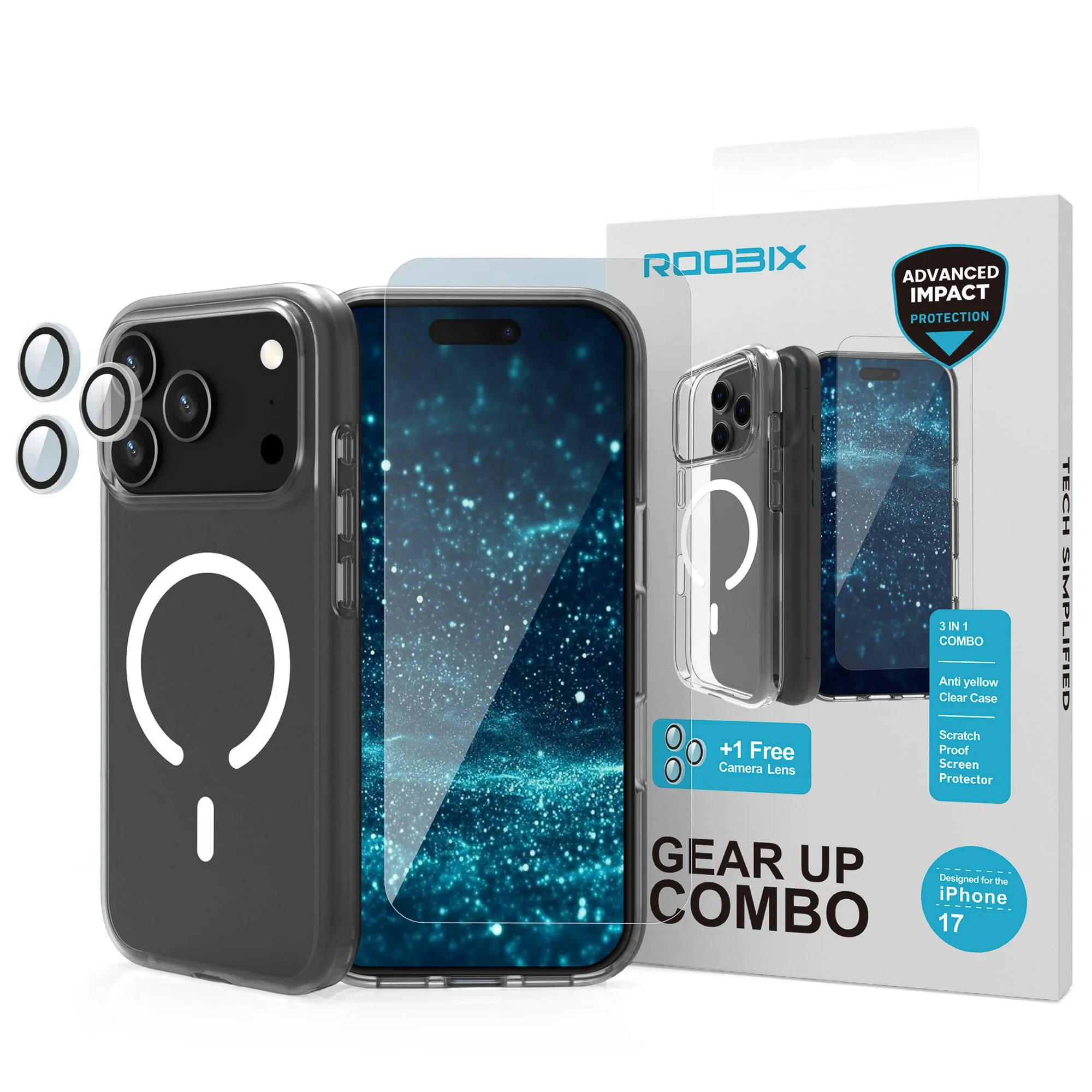 Etui Roobix Zestaw 3w1 Combo do iPhone 17 Pro Max