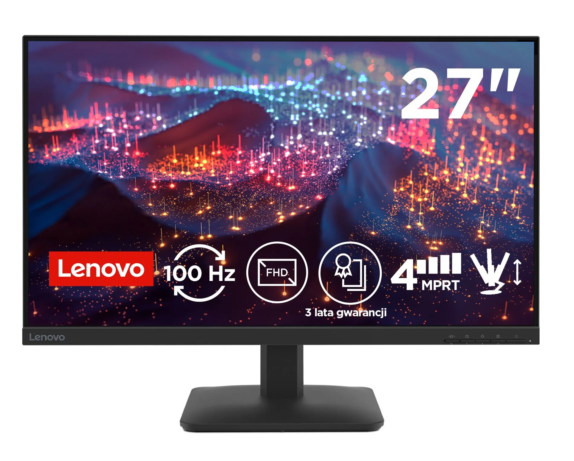 Monitor Lenovo L27-4e (68CDKAC1EU) 27" Full HD IPS 100Hz 4ms