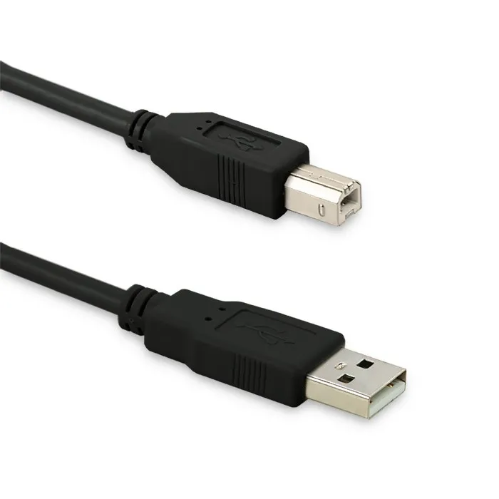Kabel USB Qoltec 50394 USB 2.0 A - USB 2.0 B 0,5m Czarny
