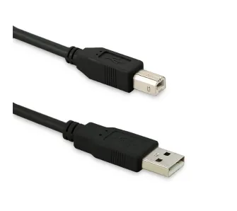 Kabel USB Qoltec 50394 USB 2.0 A - USB 2.0 B 0,5m Czarny