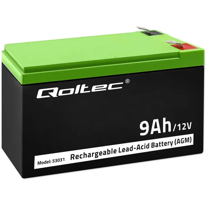 Akumulator Qoltec 53031 AGM 12V 9Ah