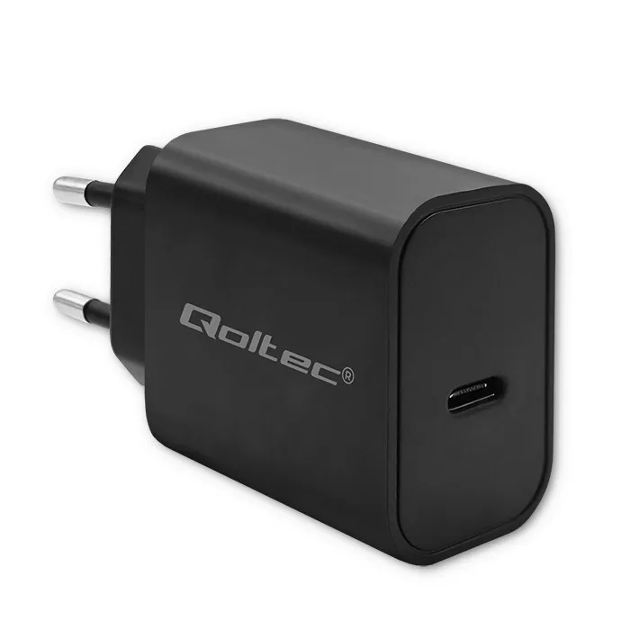 Ładowarka sieciowa Qoltec 52376 Super Quick PD USB-C 20W Czarny