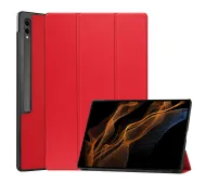 Bizon Case Tab Croc z klapką do Samsung Galaxy Tab S10 Ultra / S9 Ultra Czerwony