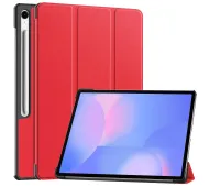Bizon Case Tab Croc z klapką do Samsung Galaxy Tab S10 FE Plus Czerwony