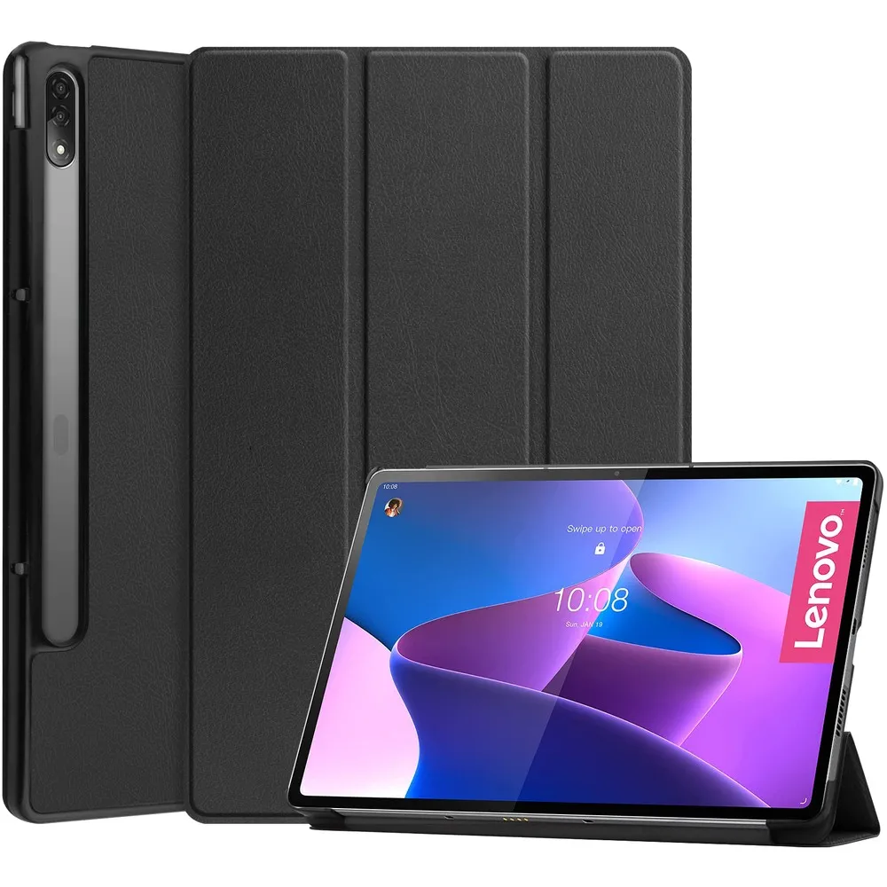 Etui na tablet Bizon Case Tab Croc z klapką do Lenovo Tab P12 Pro Czarny