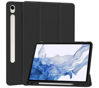 Etui na tablet Bizon Case Tab Lizard z klapką do Samsung Galaxy Tab S9 Czarny