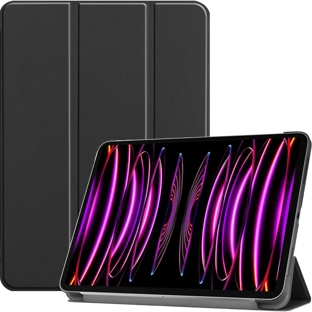 Etui na tablet Bizon Case Tab Croc z klapką iPad Pro 12.9 2022/2021/2020/2018 Czarny