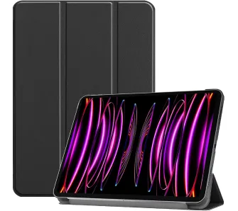 Etui na tablet Bizon Case Tab Croc z klapką iPad Pro 12.9 2022/2021/2020/2018 Czarny