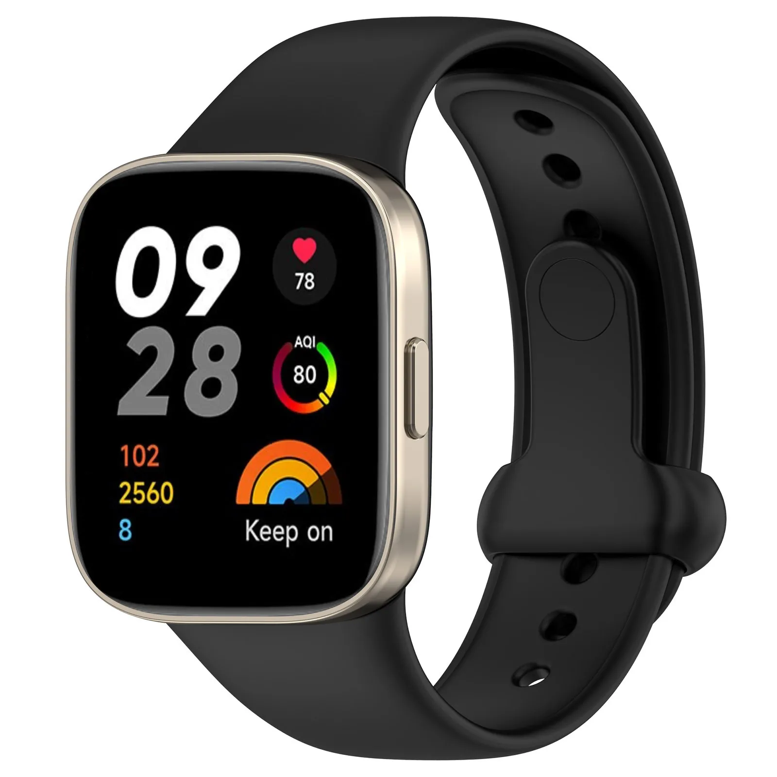 Pasek Bizon Strap Watch Nessy do Xiaomi Redmi Watch 3 Czarny