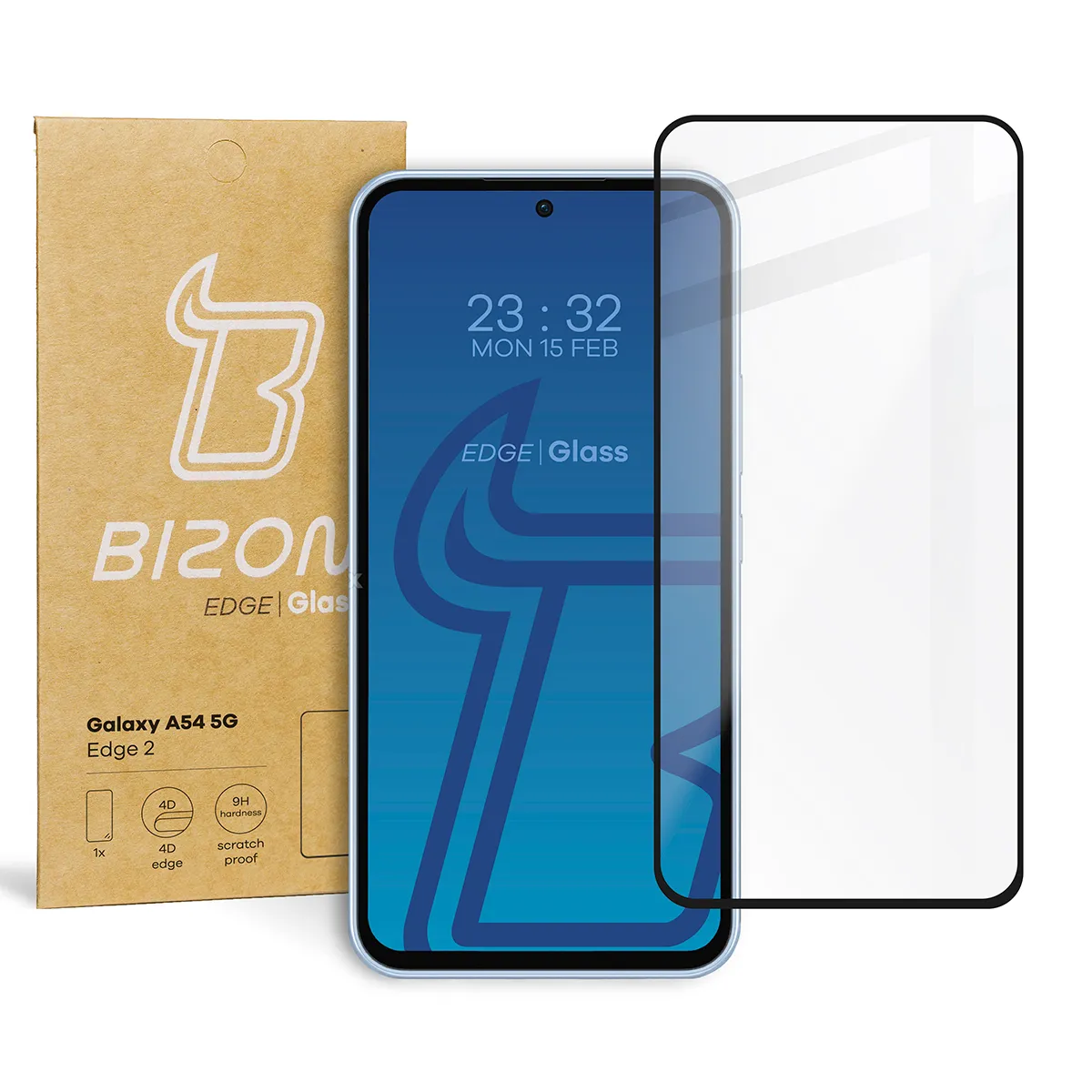 Szkło hartowane Bizon pełne Edge 2 do Samsung Galaxy A54 5G
