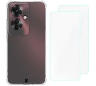 Bizon elastyczne etui + 2x folia Clear Pack do Oppo Reno11 F 5G