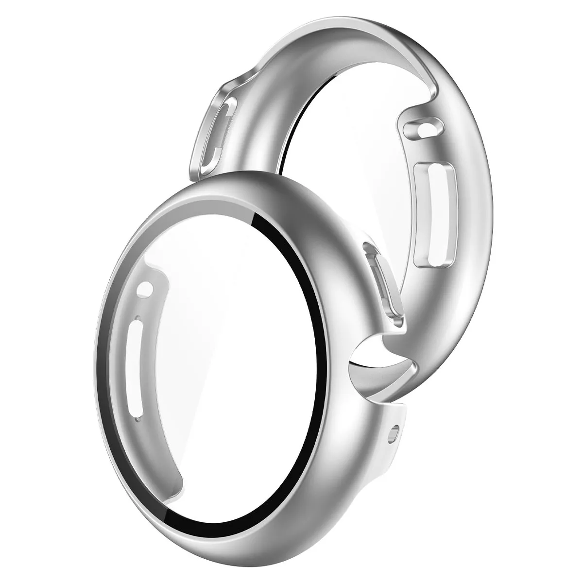 Etui Bizon Case Watch Adamo do Pixel Watch 4 41 mm Matowy srebrny