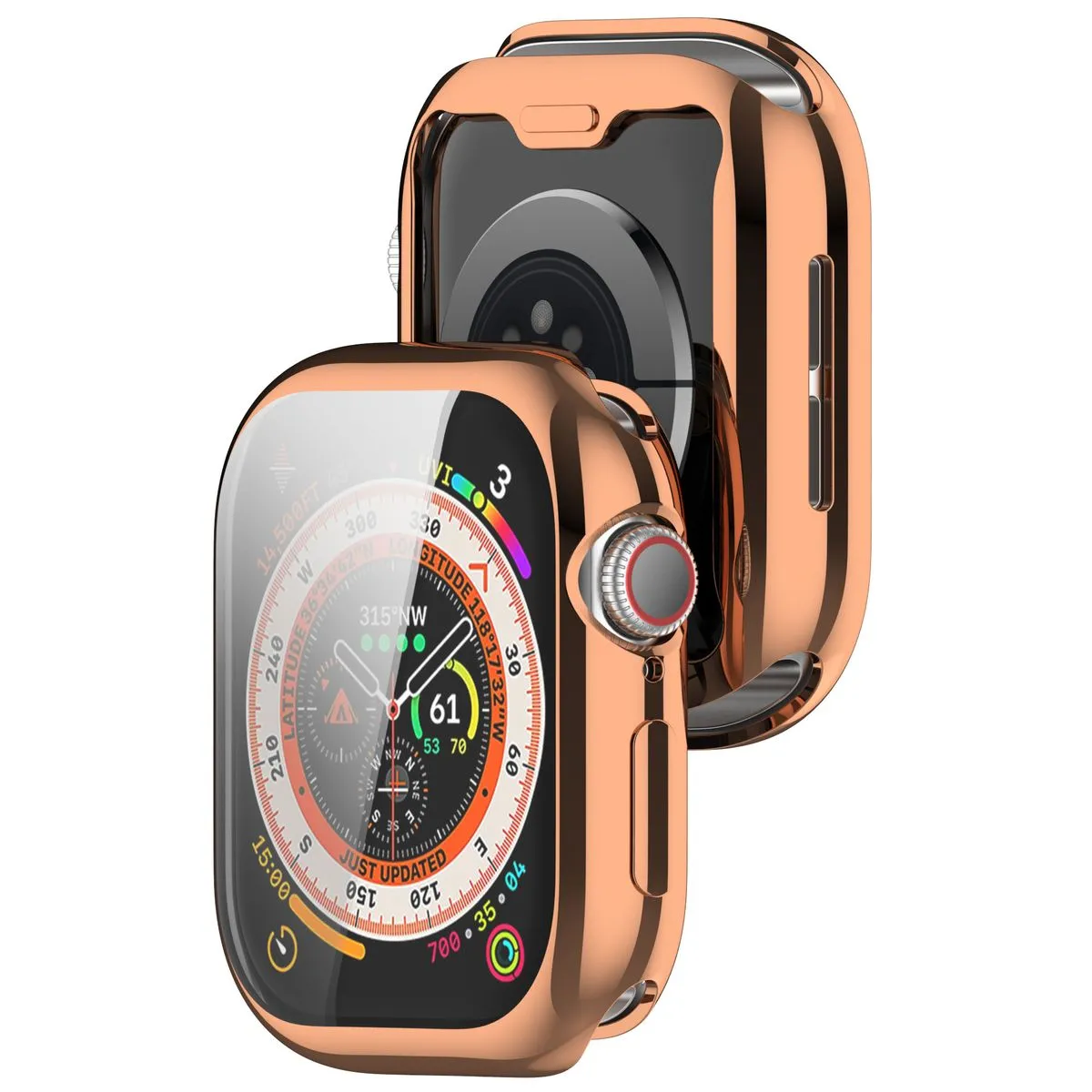 Etui Bizon Case Watch Felipe do Apple Watch 11 / 10 42mm Różowozłoty