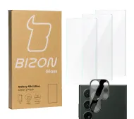Bizon 3x Szkło hartowane + szybka na aparat Clear 2 Pack do Samsung Galaxy S24 Ultra