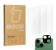 Bizon 3x Szkło hartowane + szybka na aparat Clear 2 Pack do iPhone 13 Mini