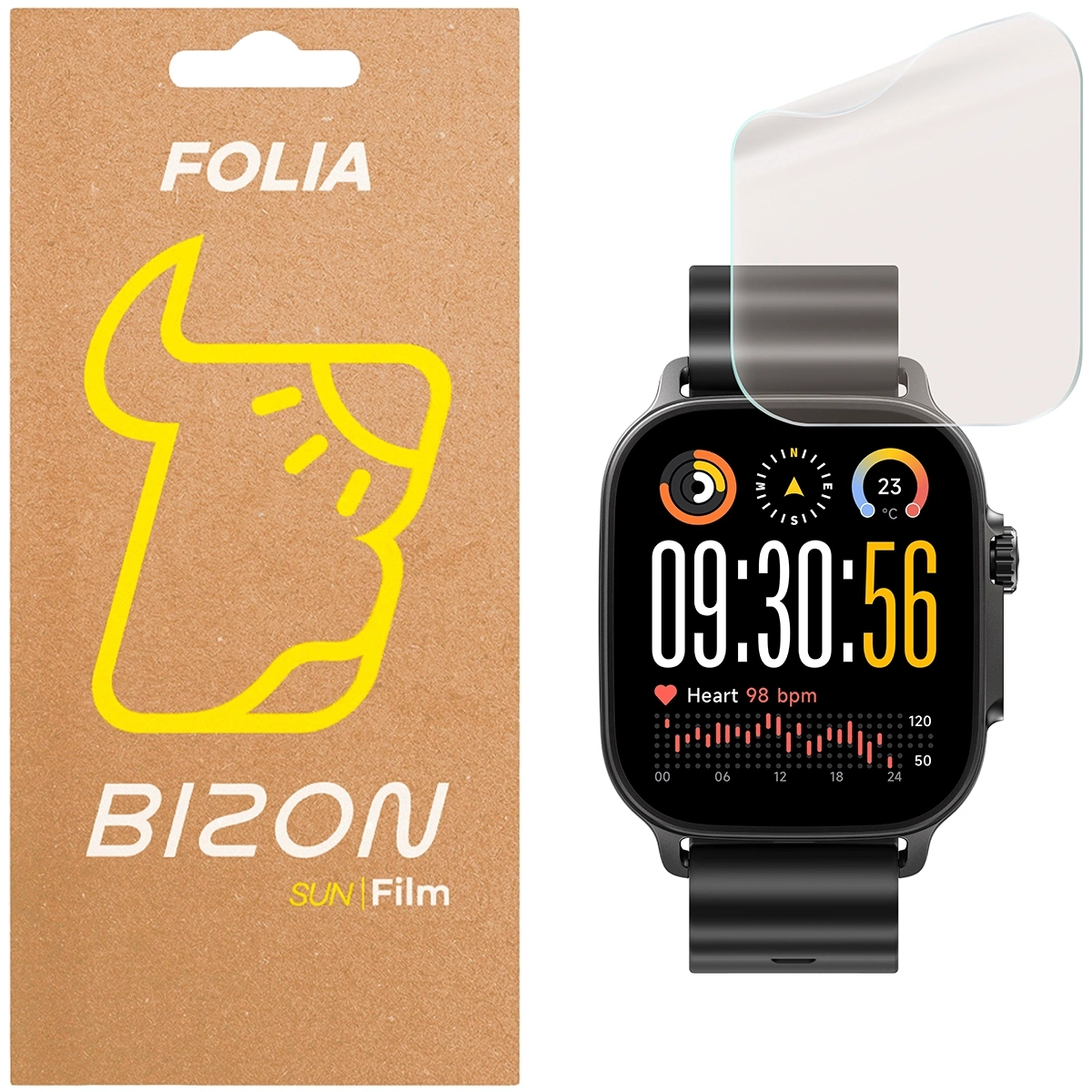 Folia hydrożelowa Bizon Glass Watch Film Sun do Realme Watch 5