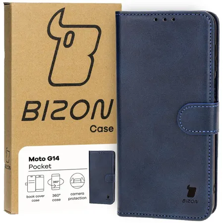 Etui Bizon Pocket do Motorola Moto G14 Granatowy