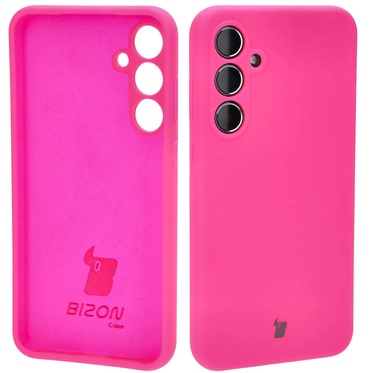 Etui Bizon Soft Case do Samsung Galaxy A55 5G Neonowy-różowy