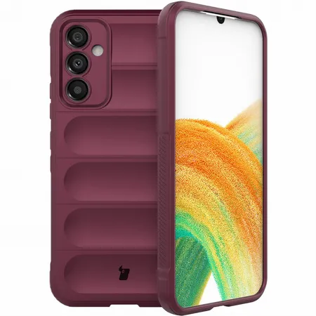 Etui Bizon Tur do Samsung Galaxy A34 5G Burgundowy
