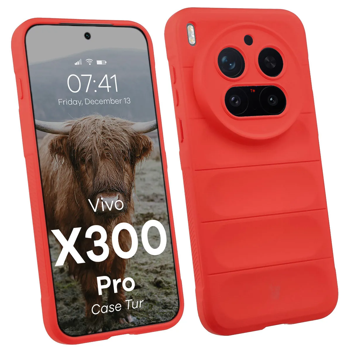 Etui Bizon Tur do Vivo X300 Pro Czerwony