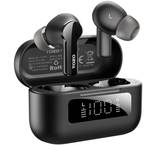 Słuchawki bezprzewodowe Tozo AeroSound2 Dokanałowe Bluetooth 5.3 Czarny