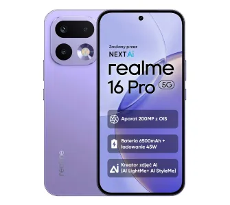 Smartfon realme 16 Pro 5G 8/256GB 6,78" 144Hz 200Mpix Fioletowy