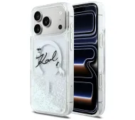 Karl Lagerfeld Liquid Glitter Karl Script Logo MagSafe do iPhone 17 Pro Max Przezroczysty