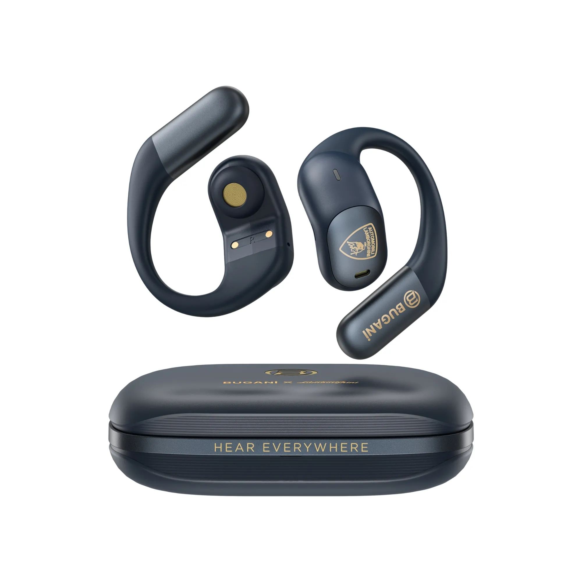 Słuchawki bezprzewodowe Bugani Free B15 Limited Edition Dark Blue Przewodnictwo powietrzne Bluetooth 5.4 Granatowy