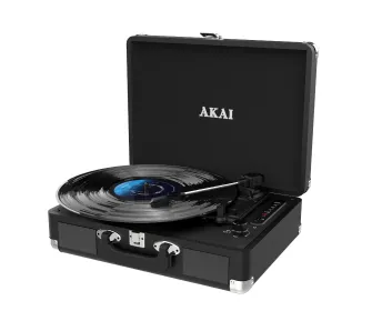 Gramofon AKAI ATT-18BT Manualny Napęd bezpośredni Bluetooth Czarny