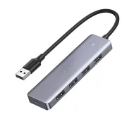 UGREEN CM219 5w1 USB do 4x USB 3.0 USB-C Szary