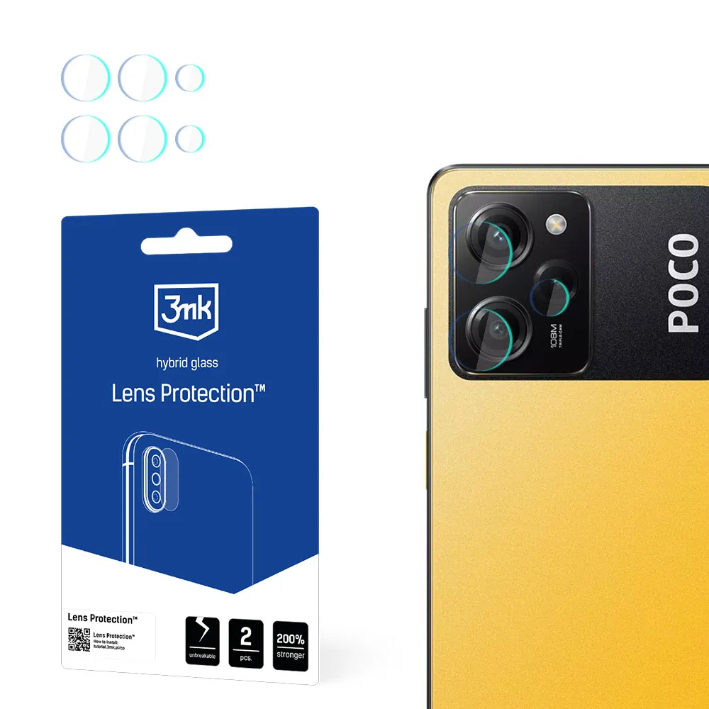 Szkło hybrydowe 3mk Lens Protection do Poco X5 Pro 5G