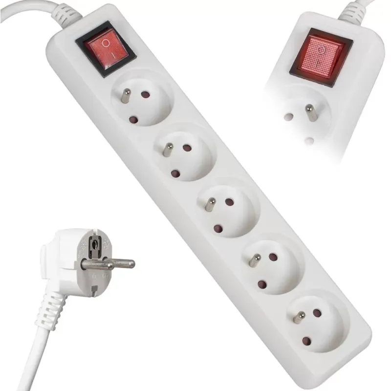 Przedłużacz Vayox VA0309-1,5 5 gniazd 1,5m Biały