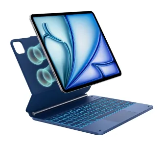 Etui na tablet Typecase Edge z klawiaturą do iPad Air 13" M2 2024 / M3 2025 / M4 2026 błękitny pacyfik