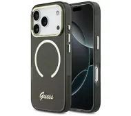 Guess IML Script Metal MagSafe do iPhone 17 Pro Czarny
