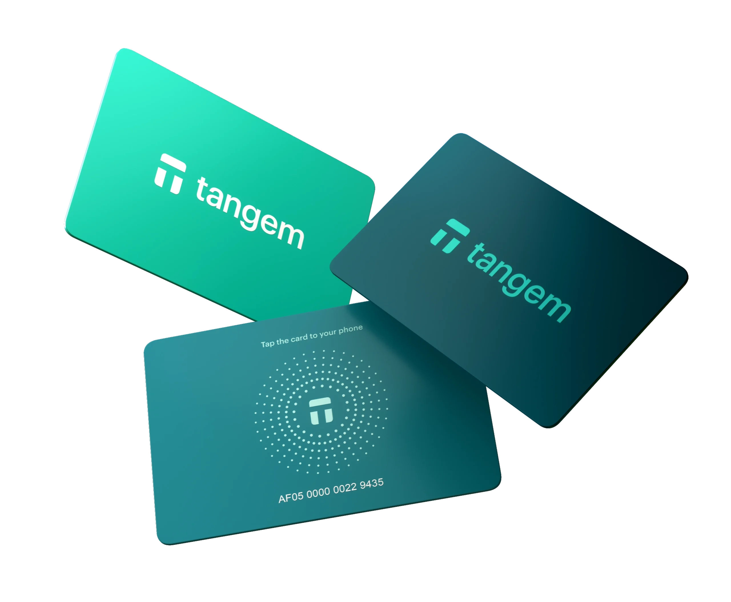 Portfel kryptowalut Tangem Wallet 3 Card Set Electra Sea 3szt.