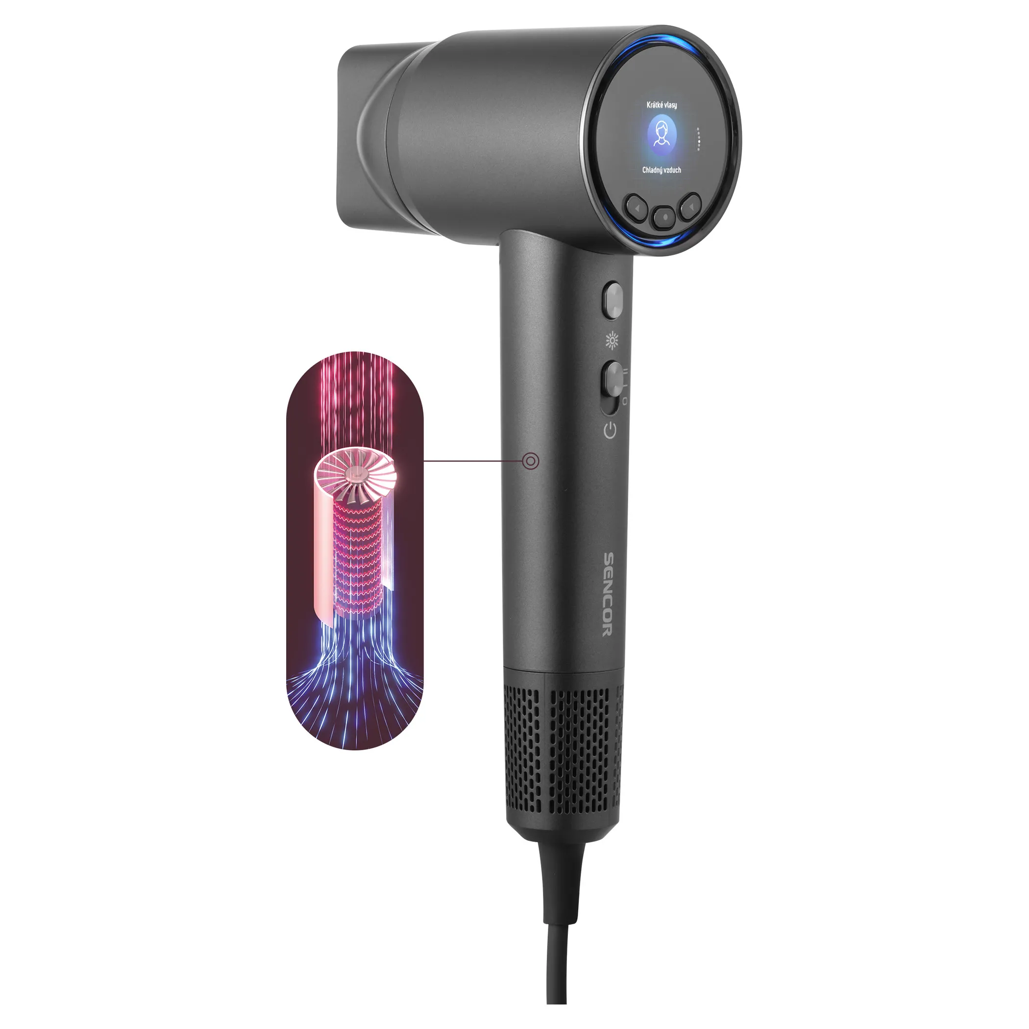 Suszarka do włosów Sencor SHD 8600BK Jonizacja Dyfuzor Zimny nawiew 1600W 2 prędkości
