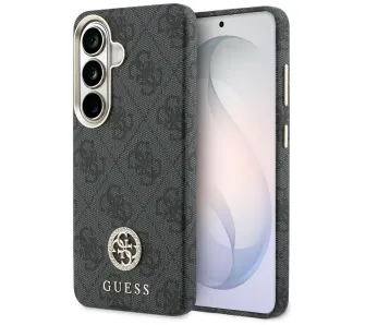 Etui Guess 4G Rhinestone Round Logo MagSafe do Galaxy S26+ Czarny