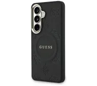 Guess Saffiano Peony Embossed Ring MagSafe do Galaxy S26+ Czarny