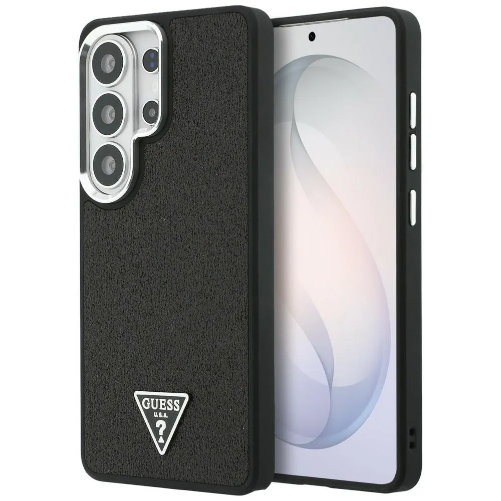 Etui Guess Fixed Glitter Triangle MagSafe do Galaxy S26 Ultra Czarny