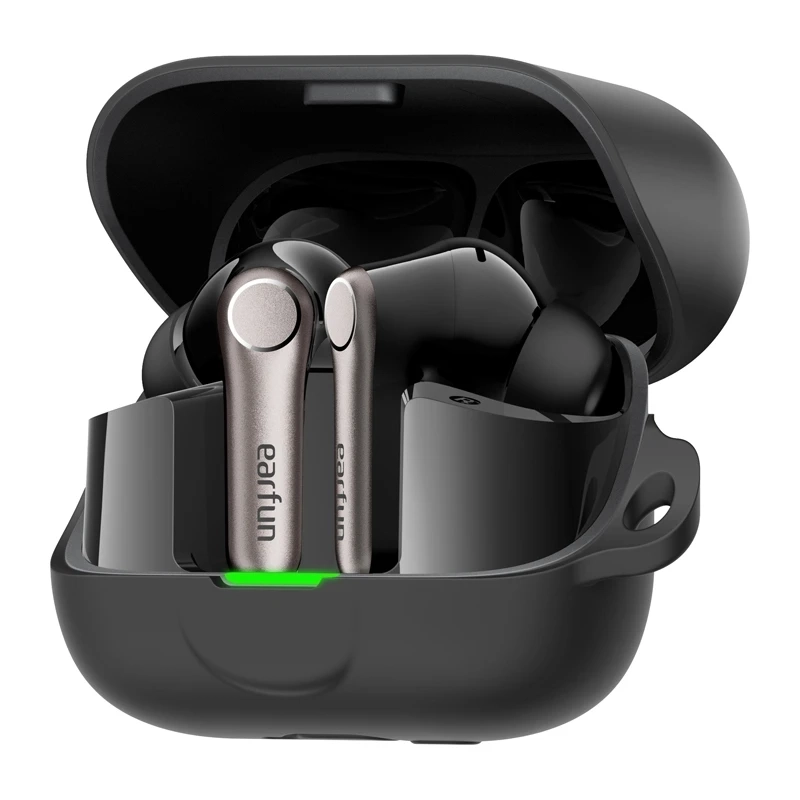 Słuchawki bezprzewodowe Earfun Air Pro 4+ ANC Dokanałowe Bluetooth 6.0 Funkcje AI Czarny