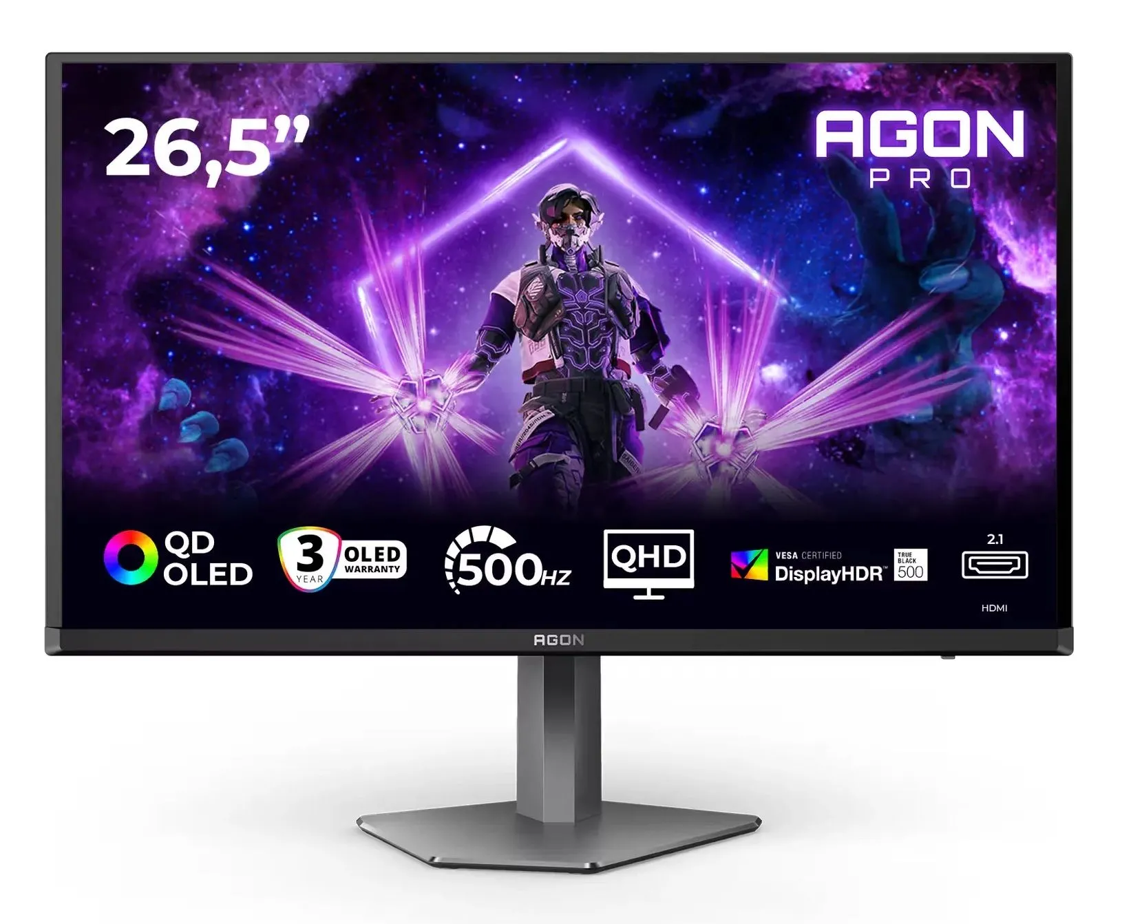 Monitor AOC AGON PRO AG276QKD2 26,5" 2K QD-OLED 500Hz 0,03ms Gamingowy
