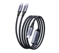 UGREEN L533 USB-C do 2x USB-C 140W 2m Czarny